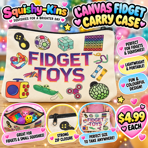 Canvas Fidget Carry Case - Squishy-Kins